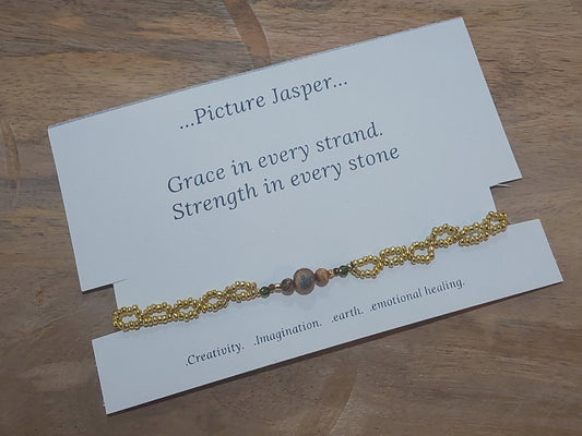 Picture Jasper Anklet