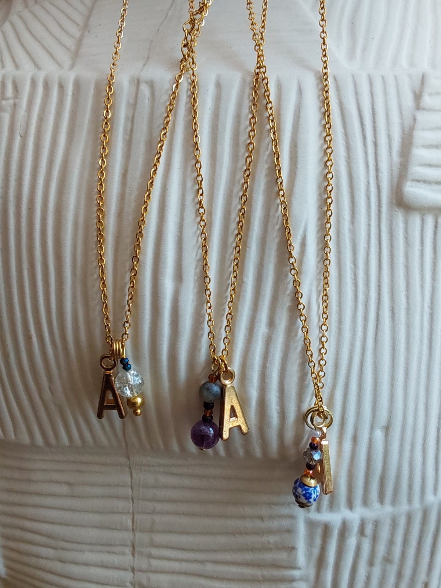 Chy's Alphabet Handcrafted Necklace Gold  (random)