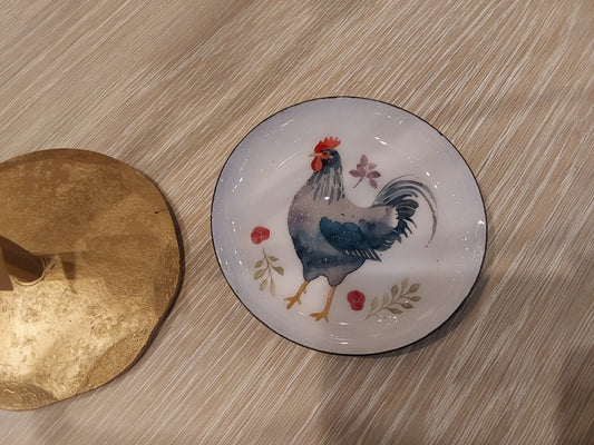 Round Chicken Tidbit Plate