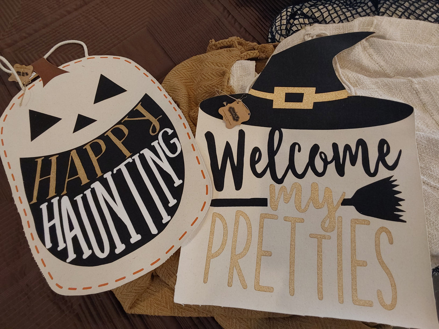 Halloween/Door Hanger Assort/2-Pumpkin/Witc