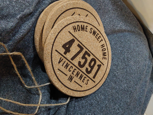 Vincennes Cork Coaster Set-of-4 Coasters