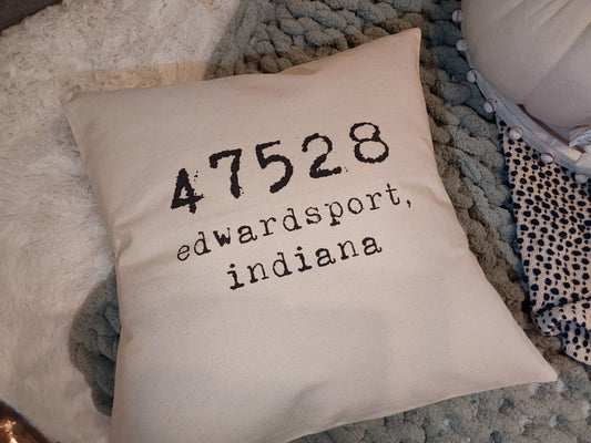 Edwardsport, In. 47528 - Custom Square Canvas Pillow