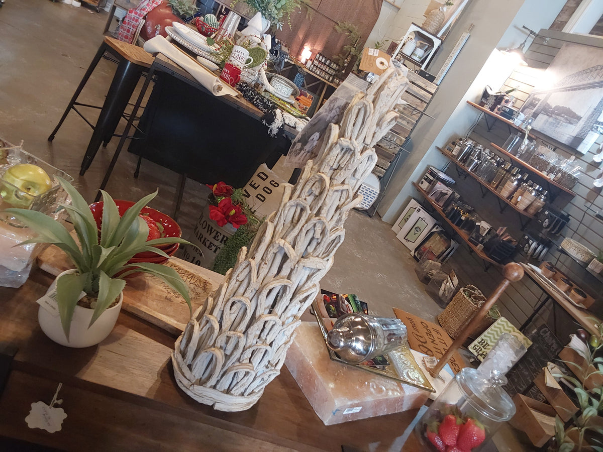 White Rustic Card Holder Tree