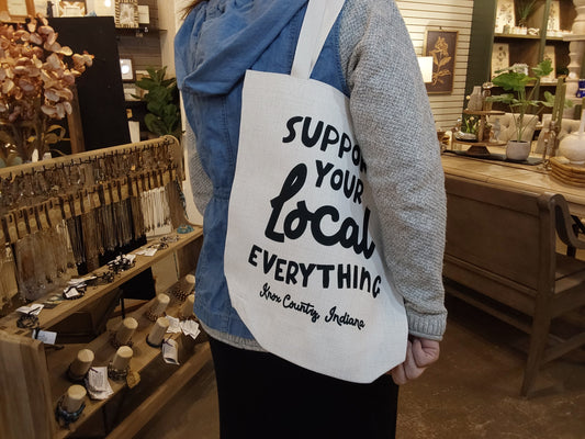 Support Your Local Personalized Tote,  Premium Linen