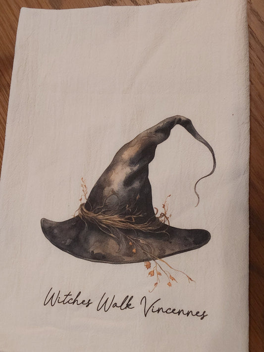 "Witches Walk Vincennes" Cotton Tea Towel
