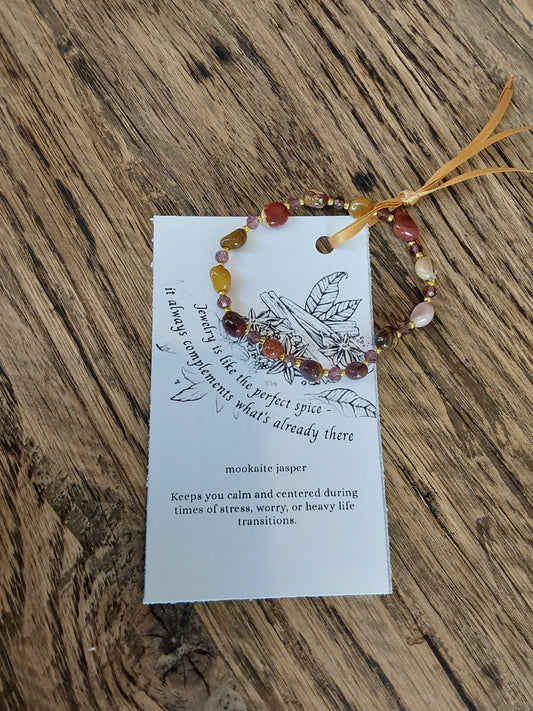Perfect spice bracelet ( Mookaite Jasper)