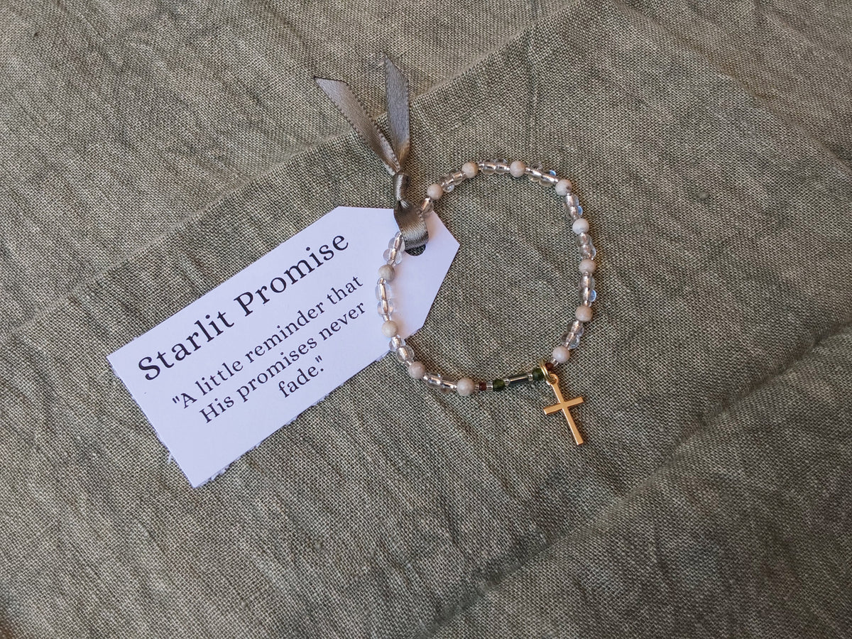 Starlit Promise Cross Bracelet