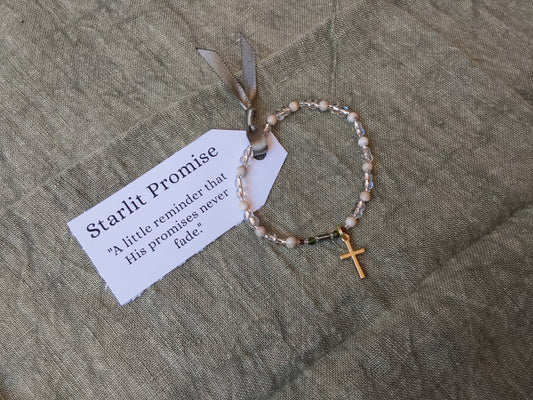 Starlit Promise Cross Bracelet