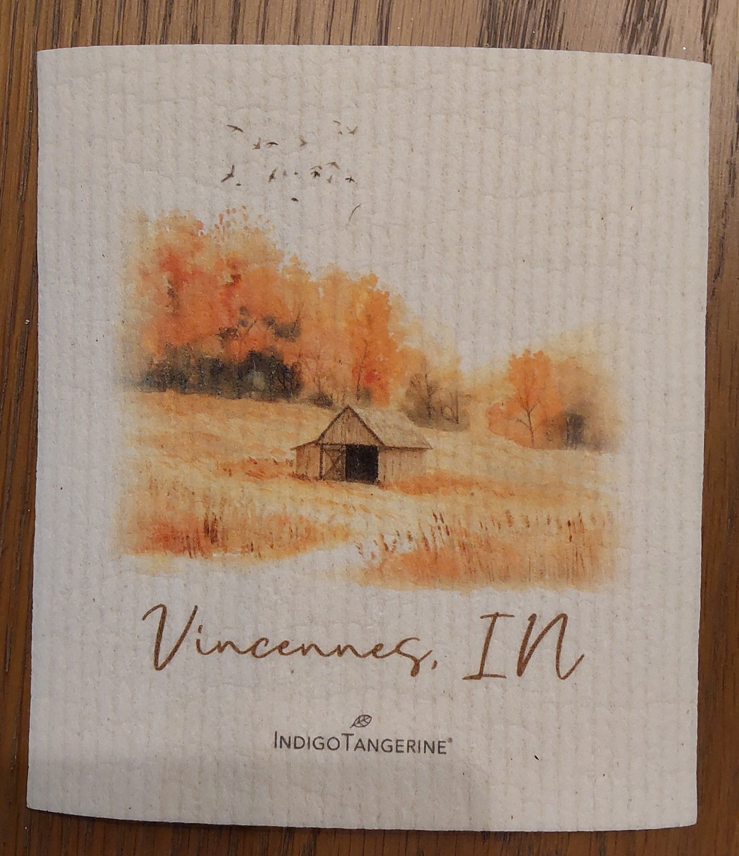 Fall Field Barn -Vincennes, In. Swedish Dish Cloth