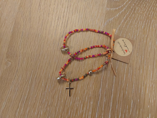 Chys Orange Fall Cross Bracelet