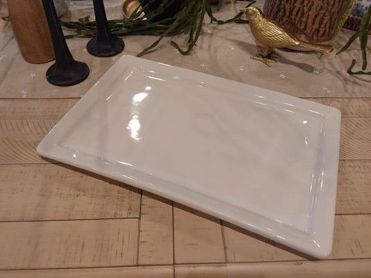 White Stoneware Platter