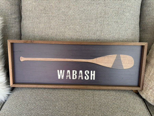 Personalized Oar Gray - Wabash