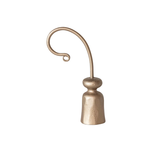 Hand-Forged Cast Iron Candle Snuffer, Antique Brass Finish