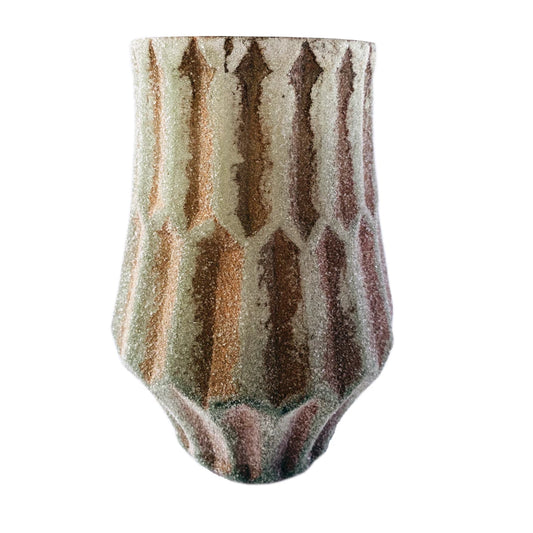 Recycled Glass Votive Holder, Frosted Copper Finish