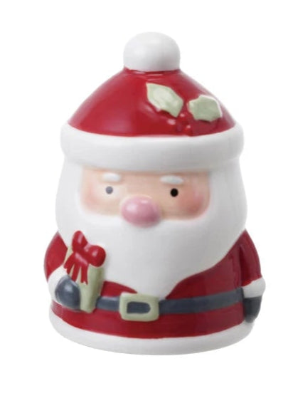 Hand-Painted Ceramic Santa Shaped Salt & Pepper Shakers, 1 pc