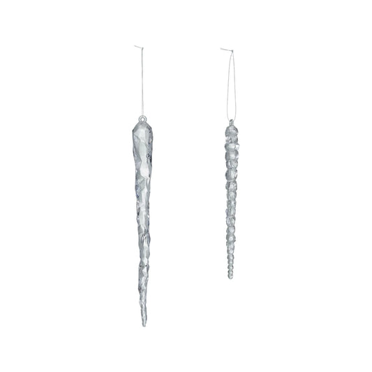 7"H - 9-1/4"H Acrylic Icicle Ornament,