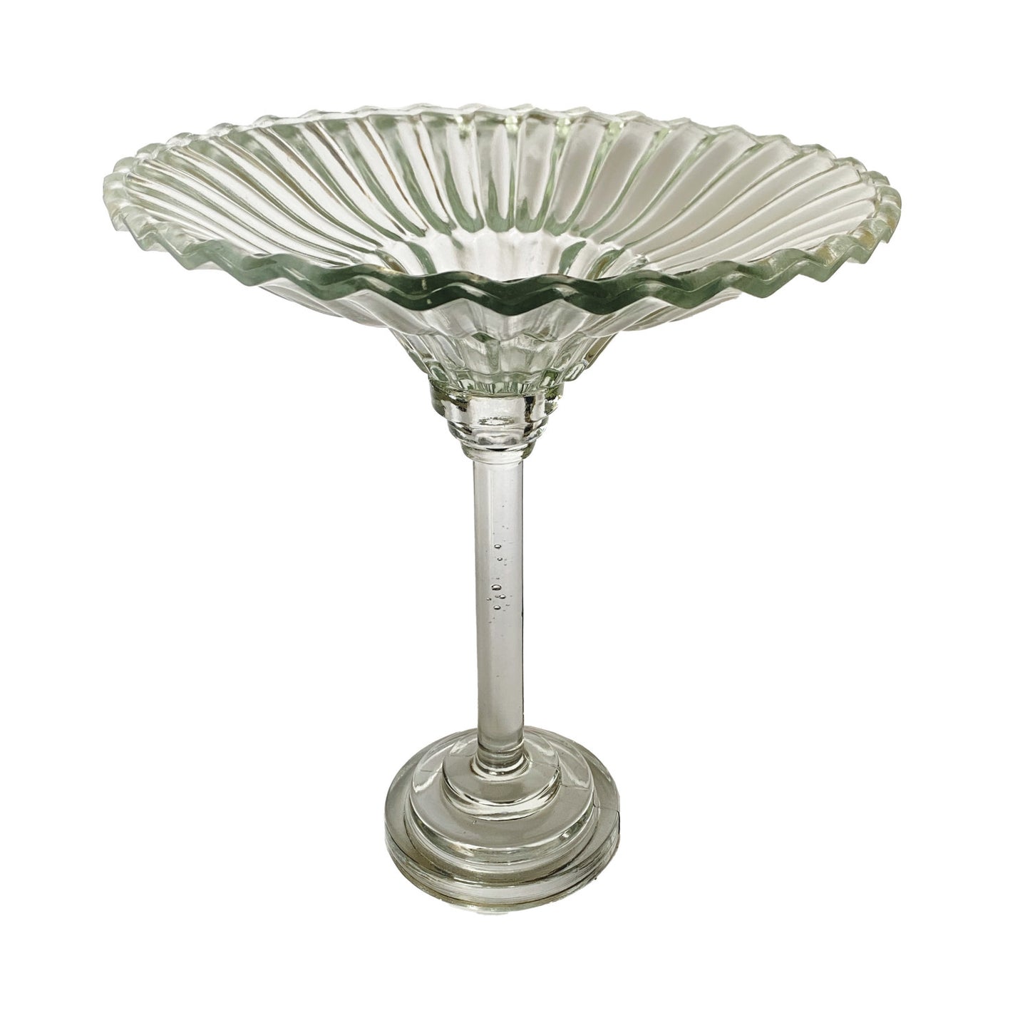 Pressed Glass Pedestal Bowl