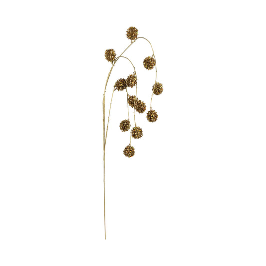 Faux Pod Spray with Glitter, Gold Finish