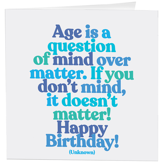 Cards - D83- Age Is A Question - Birthday - (Unknown)
