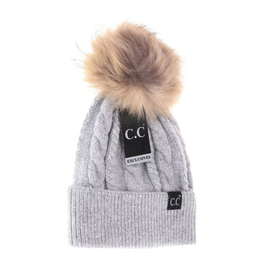 CC Exclusive - Black Label Special Edition Solid Cable Knit: Light Grey