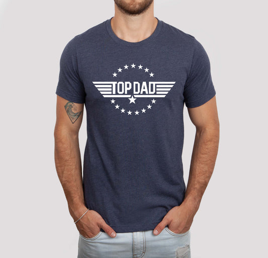 Top Dad Men's Shirt, Father's Day Tee, Funny Dad Shirt: Medium